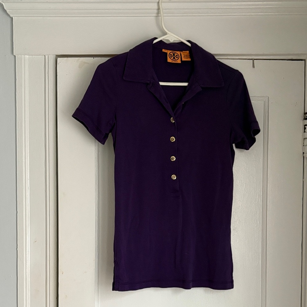 Tory Burch Purple Button Down Shirt